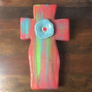 Hand painted Wooden Cross